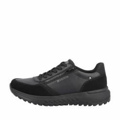 Freizeit Schnürer schwarz U0101 00 Herren Sneaker Schwarz