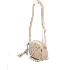 Handtaschen beige vorne /kariert/gemustert