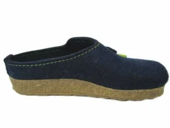 Hausschuhe blau HAFLINGER Grizzly Filzclog Kanon kapitän