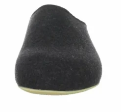 Hausschuhe grau Michel-graphit Filz/Leder