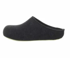 Hausschuhe grau Michel-graphit Filz/Leder