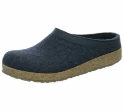 Hausschuhe grau Torben-graphit Filz/Leder