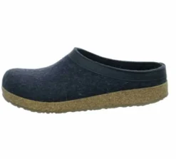 Hausschuhe grau Torben-graphit Filz/Leder