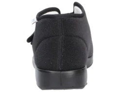 Hausschuhe schwarz Genua schwarz PA-Velour