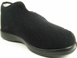 Hausschuhe schwarz Genua schwarz PA-Velour