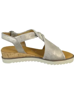 Keilsandalen beige