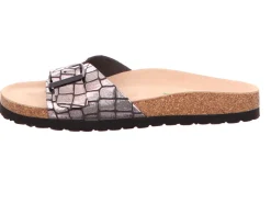 Klassische Sandalen schwarz Tieffußbett-bis30mm