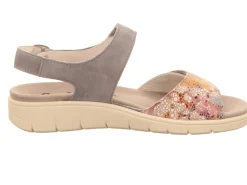 Komfort Sandalen blau FLOWER-SAMT/SAMT-CHEV.,SKY