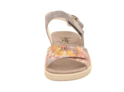 Komfort Sandalen blau FLOWER-SAMT/SAMT-CHEV.,SKY