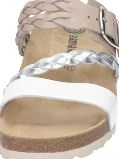 Komfort Sandalen weiss Pantolette
