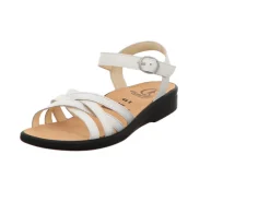 Komfort Sandalen weiss Sonnica E MILK SILVER Leder