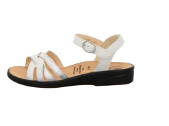 Komfort Sandalen weiss Sonnica E MILK SILVER Leder