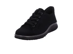 Komfort Schnürer schwarz SAMT-CHEVRO