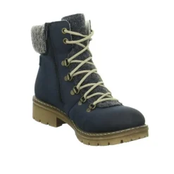 Schnür-Stiefeletten schwarz