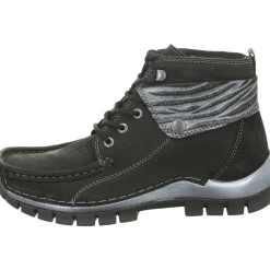 Schnür-Stiefeletten schwarz Up2