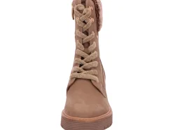 Stiefeletten braun Schnürstiefel Absatz Boot Damen Braun Ma